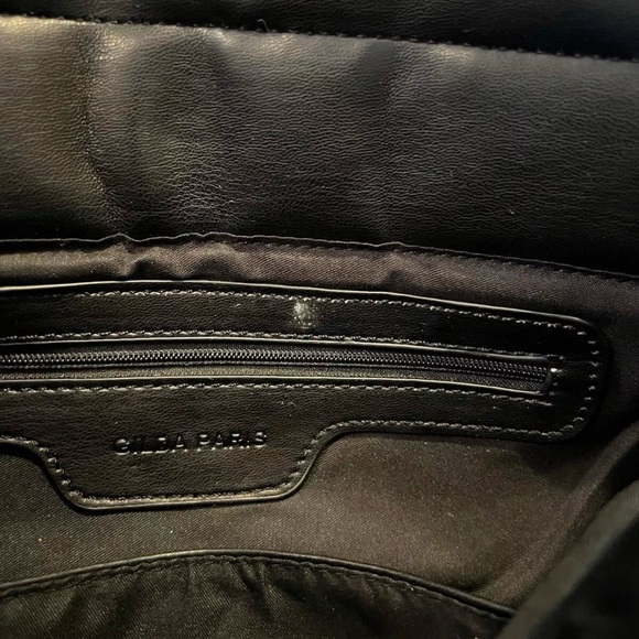 Gilda Paris NWT Black quilted Vegan Leather Shoulder Bag, Crossbody, Clutch - Picture 5 of 8